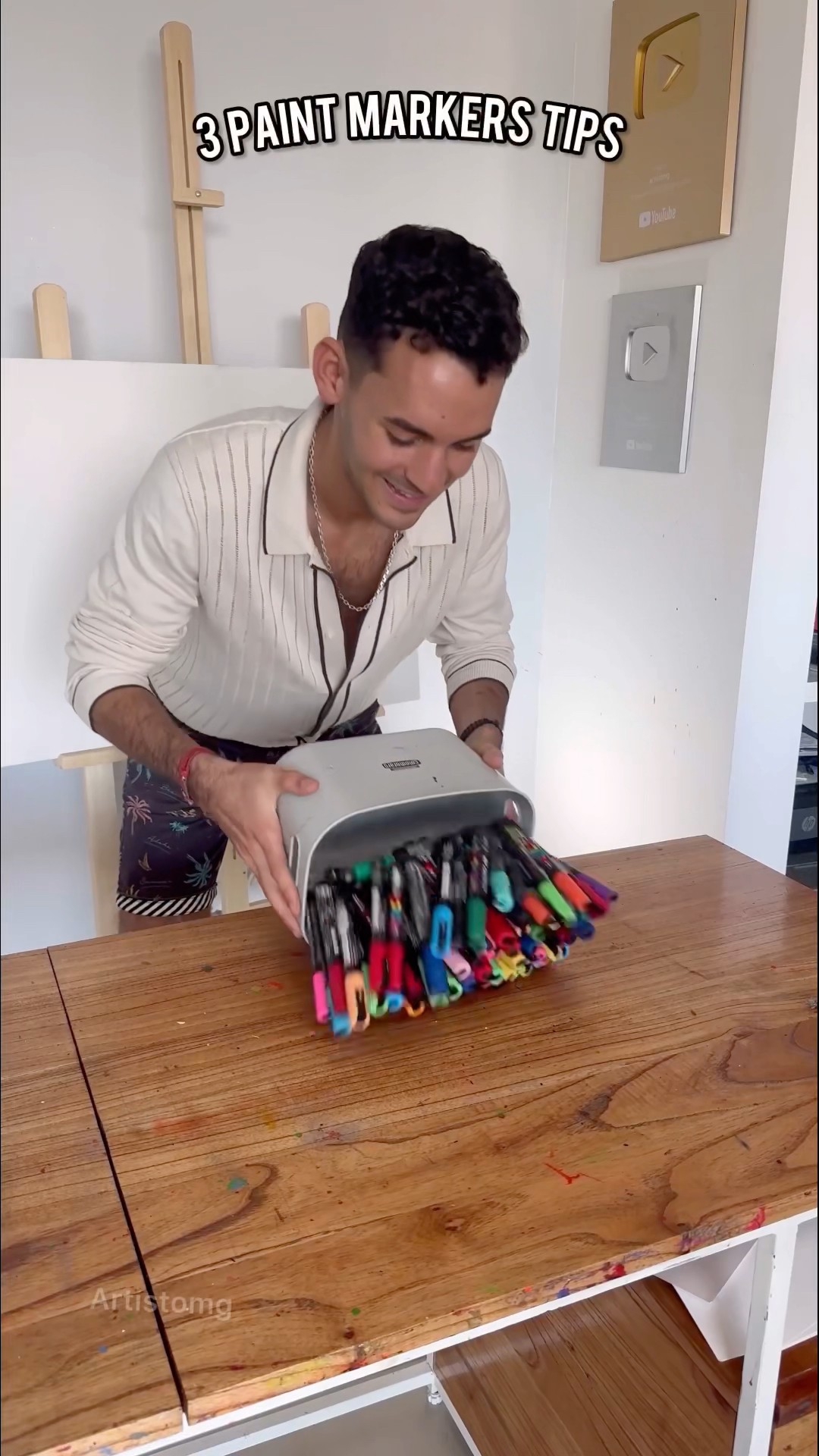 3 Paint Markers Tips! ?✨? #art #hacks #tutorial