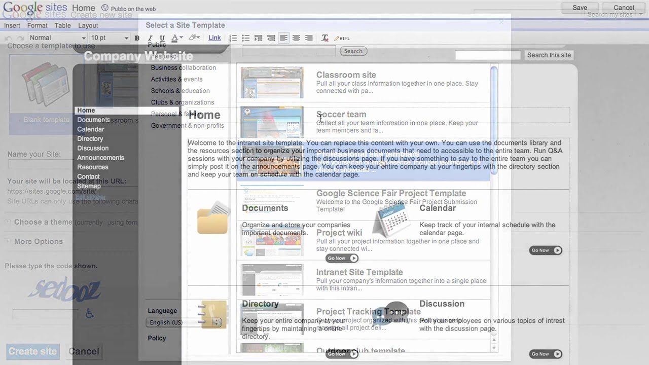 cloud platform competency Google Apps for Business: Visión General de Sites (Español)