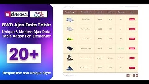 BWD Ajax Data Table Addon For Elementor By BestWpDeveloper