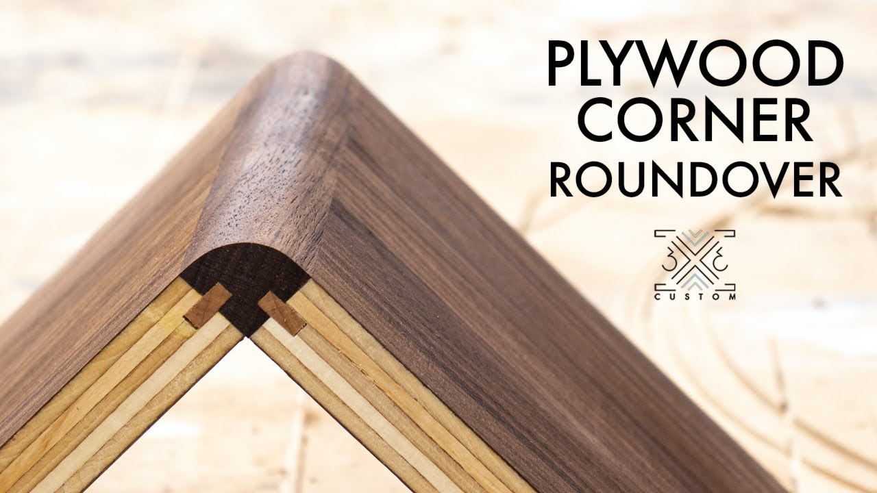 ⁣Adding a ROUNDOVER to Plywood Corners - Corner EDGEBANDING with splines