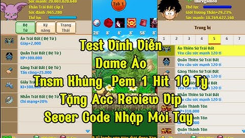 Nro Lậu Mới Nhất Thế Giới Ngọc Rồng Test Vĩnh Viễn Free 4Tr Thỏi Vàng 13Tr Hồng Ngọc SKH Thánh tôn