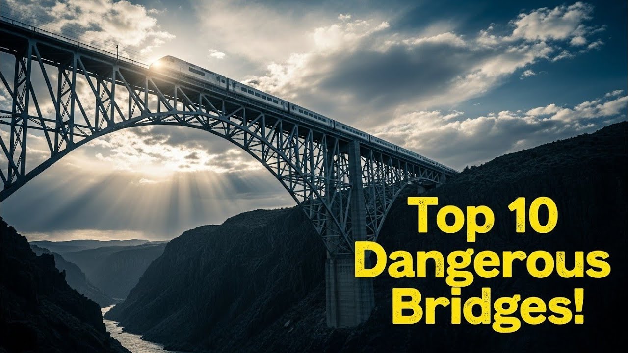 Top 10 Most Dangerous Railway Bridges in the World | Heart-Stopping Train Crossings