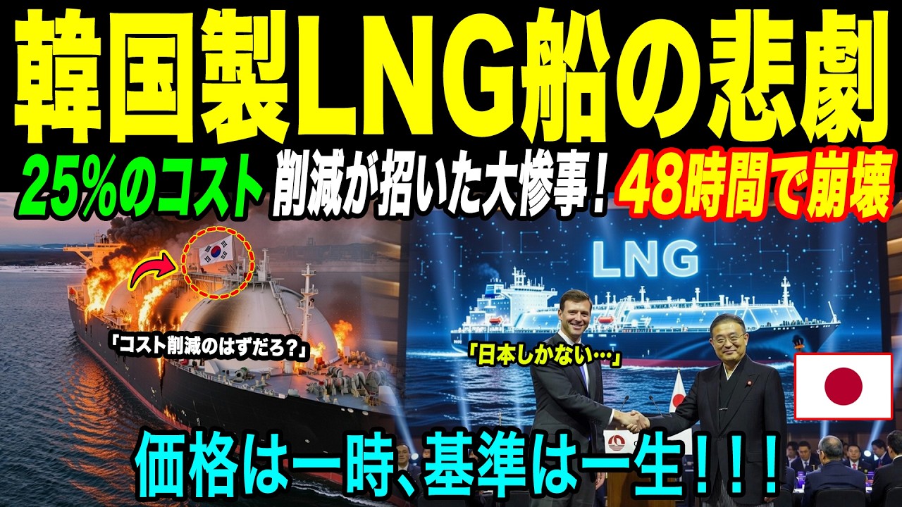 【海外感動秘話】LNG船事故が引き起こした衝撃の波紋！コスト削減優先が露呈させた代償と、日本技術が世界から再評価された理由