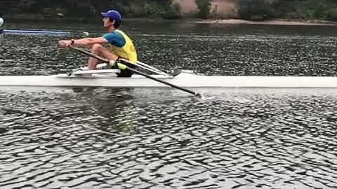 Slow motion rowing with Randall foils.