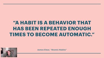 Building Better Habits with the Atomic Habits method (webinar)