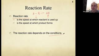 CHEM 101: Lecture 27 Reaction Rates