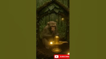 Monkey found a Golden Shivling #shorts #ai #shivling #sanatandharma #hindu #trending #viralvideo#new
