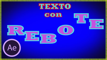 😲!LOCURA NIVEL DIOS¡ Crea PODEROSAS ANIMACONES de Texto con efecto REBOTE con AFTER EFFECTS 👈👈