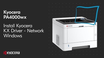 Kyocera PA4000WX Download/Install Kyocera KX Driver Via Network IP