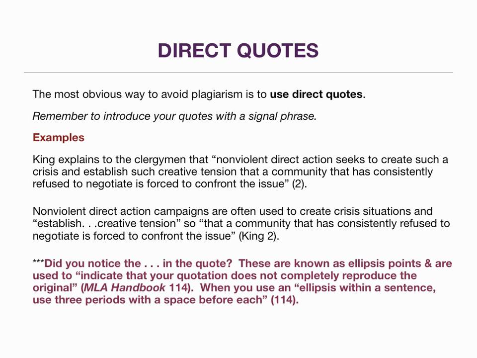 Quotation in essay