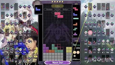 my tetris clear sends 7 lines finally again in tetris 99 invictus today!!!