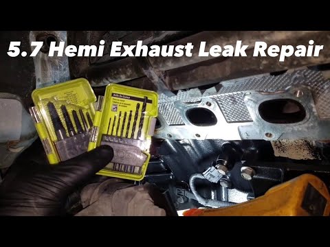 Dodge Ram 5.7 Liter Hemi How to Repair Exhaust Manifold Leak & Broken Stud 2016 – 2011