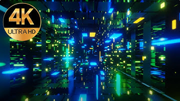5 hours 4k deep trance Bricks light background video loop seamless loop tunnel Animation background