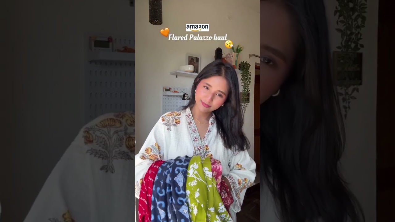 😍‼️Flared Palazzo Haul 😍‼️All outfits from 🕊️🎁|(Amazon)