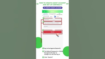How to Create Agent Account and Set up Contract?