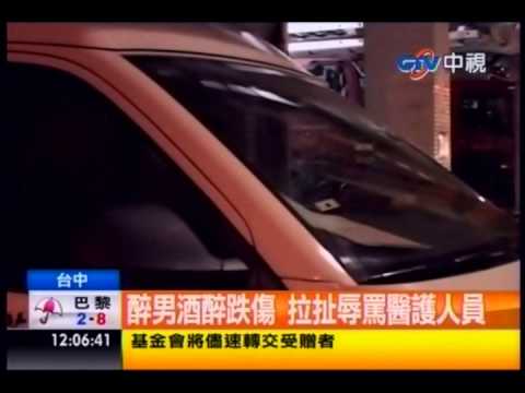 中視新聞》醉胡鬧！男跌傷路倒 咆哮、毆打救護人員