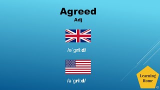 Agreed meaning pronunciation and synonyms #Shorts
