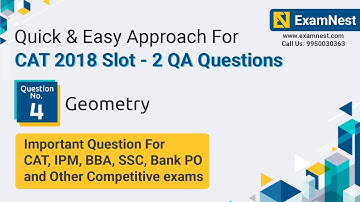CAT 2018 Slot 2 QA Question Solution By Ajay Sharma | Question - 4 Geometry