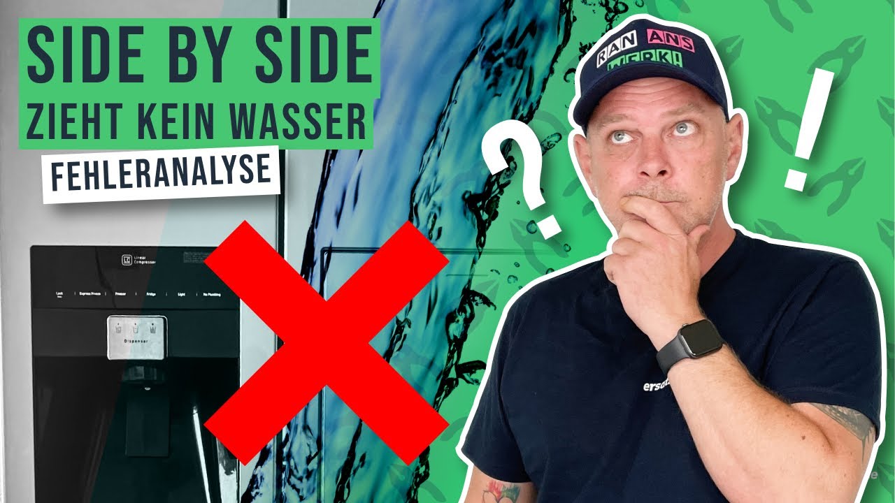 Samsung Kühlschrank Side By Side Verliert Wasser Side by Side Zieht kein Wasser - YouTube