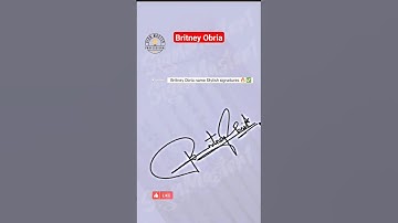Britney name signature|autograph tutorials|signature design|#calligraphy #art #signature #signs