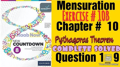 oxford new countdown book 8 third edition | chapter 10 |   Exercise 10B | Q1_Q9 complete