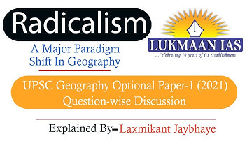 Why is radicalism seen as a major paradigm shift in geography? | By Laxmikant Jaybhaye
