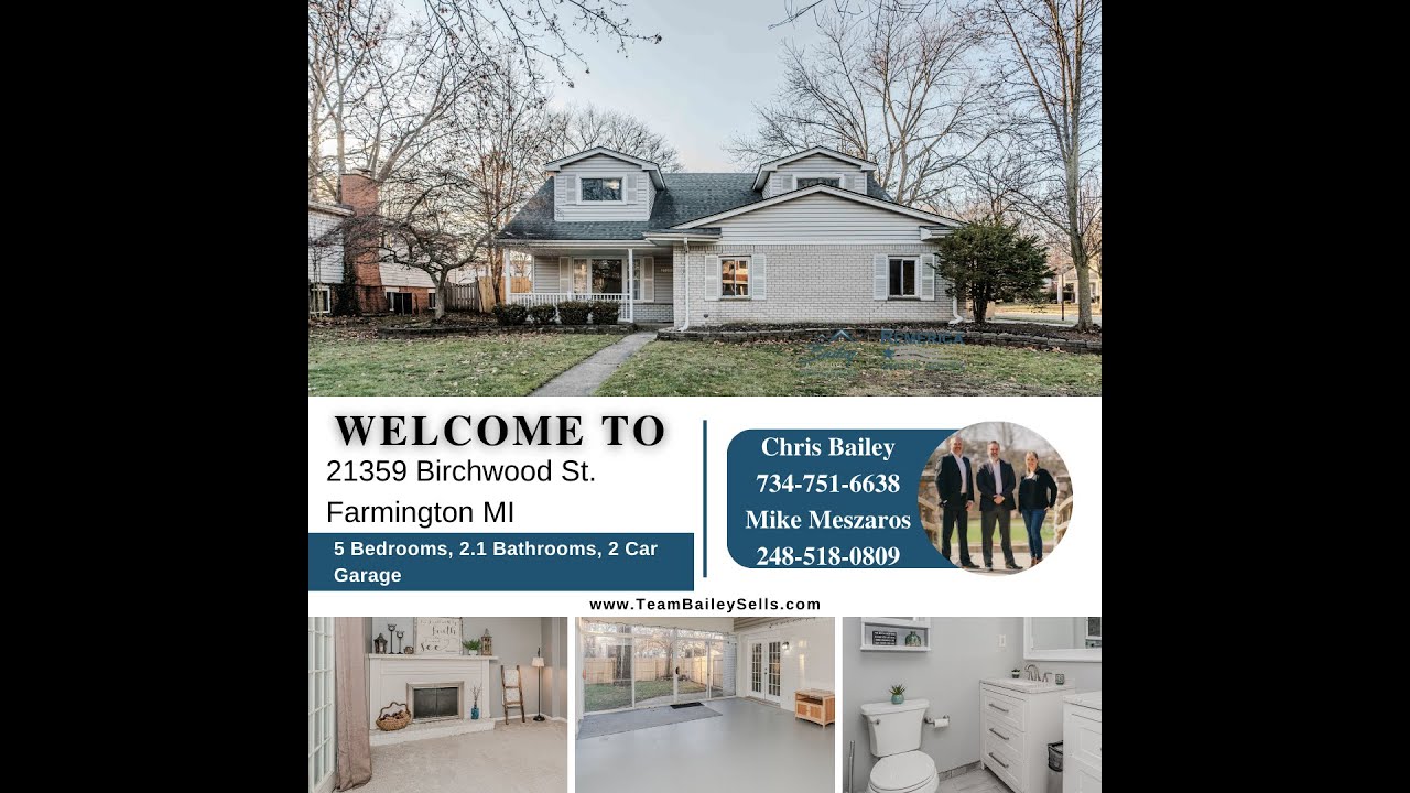 Farmington Listing 21359 Birchwood St. YouTube