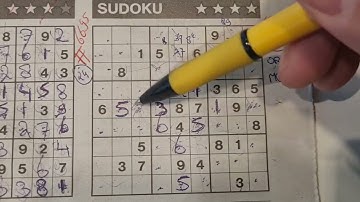 (#6695) Monday. Four Stars Sudoku puzzle. Bonus Extra edition. 07-03-2023 Extra part 2 of 4