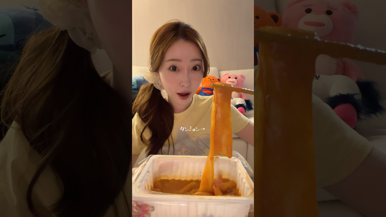 ダイエットを諦めた韓国一人暮らし女の夜食🐷🍜ロゼトッポギ🇰🇷🧀 #韓国