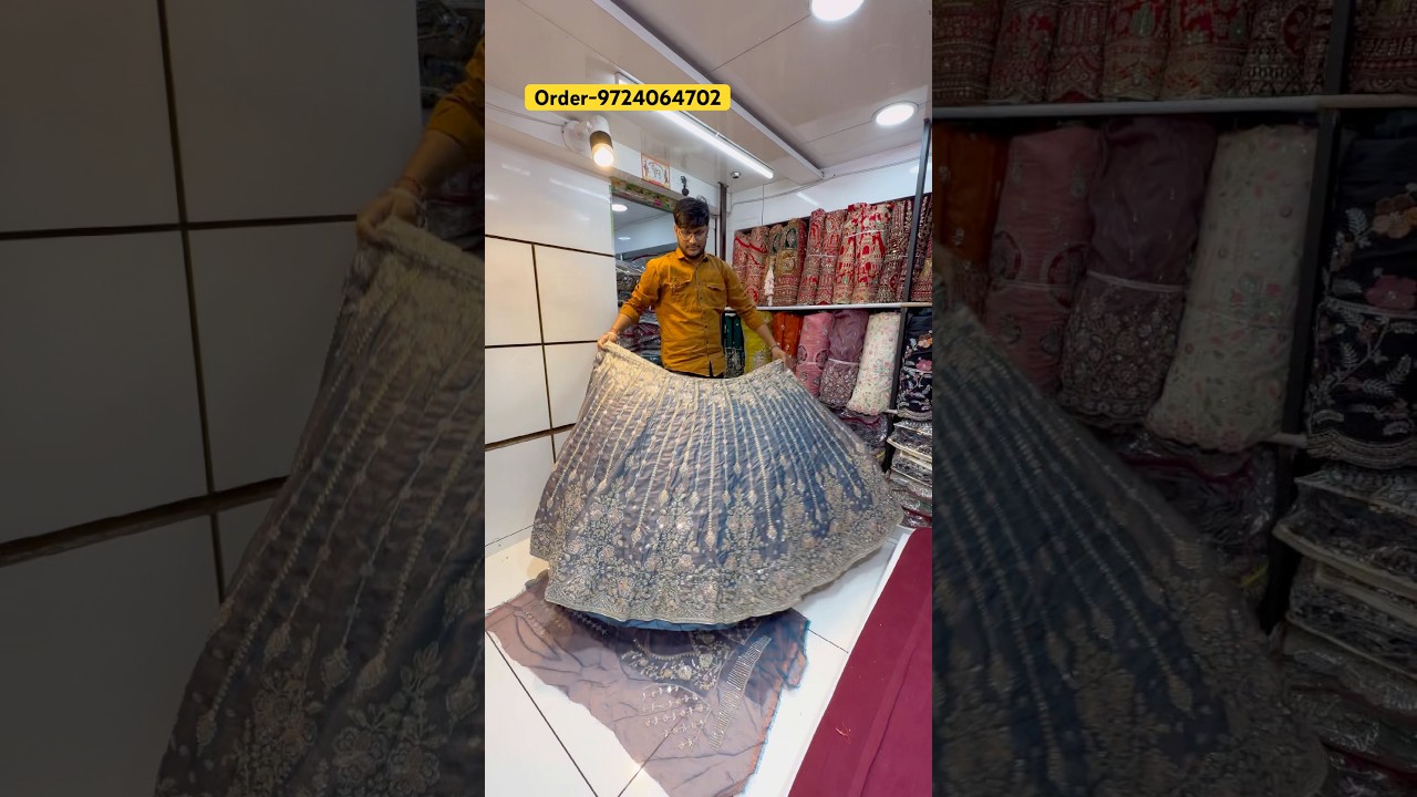 Lehenga wholesale market in Surat | Hamdwork Designer lehenga | 