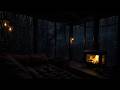 Fireplace And Rainfall Creating A Cozy Escape Peaceful Cabin Sounds For Sleeping 