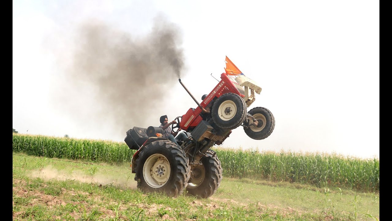 TRACTOR WHEELIES Tractor vast in modder Tractor fail compilatie 3 YouTube