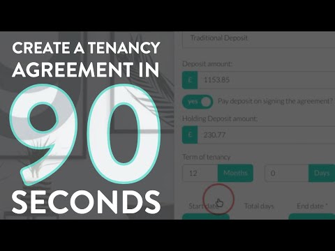 Creating a tenancy agreement in 90 seconds