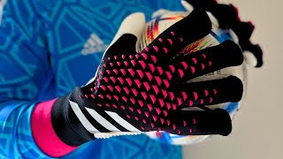 Adidas PREDATOR ACCURACY GL PRO FINGERSAVE PROMO OWN YOUR FOOTBALL Goalkeeper Gloves Unboxing