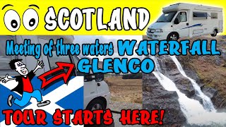 Glenco, Meeting of three waters waterfall, Scotland Tour