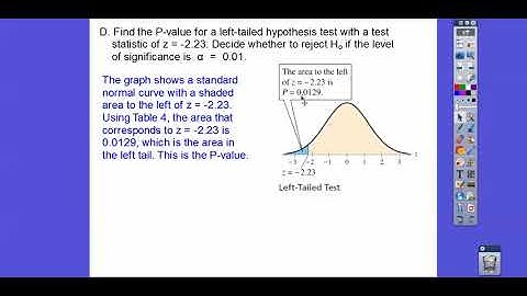 Hypothesis Testing for the Mean (S.D.  Known) - Section 7.2 (Part 1)