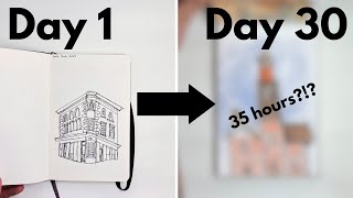 I Tried Urban Sketching for 30 days...🖋️| Sketchbook Flipthrough