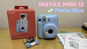 Instax Mini 12 Unboxing & First Look! Pastel Blue Aesthetic Polaroid Camera! #fujifilm #instaxmini12
