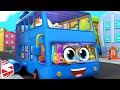 Wheels On The Bus Blue, Fun Ride &amp; More Vehicles Songs for Kids