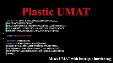 Plastic UMAT for Abaqus