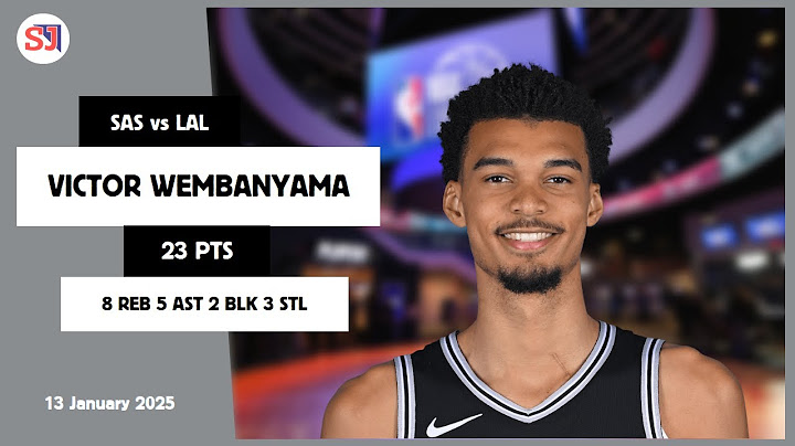 VICTOR WEMBANYAMA 23 PTS vs LAL 13 Jan 24-25 SAS Highlights