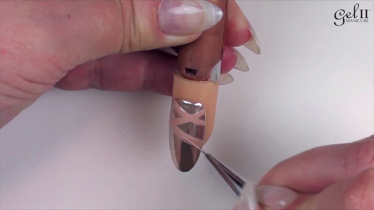 Gel II Nude Metallic Nail Art