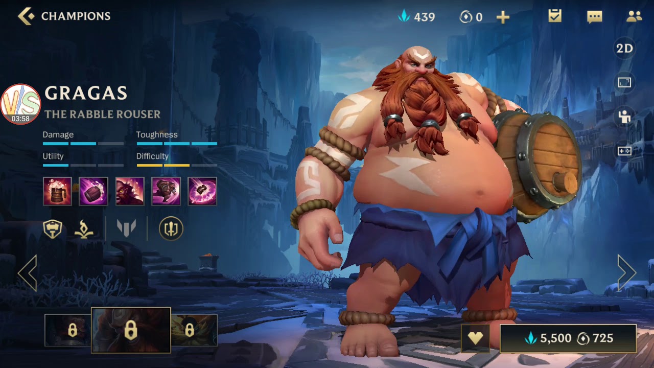GRAGAS Skins, Skills, Items and Gameplay in LOL WILD RIFT YouTube