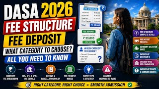 DASA 2026 Fee Structure Explained | Fee Deposit + Category Selection + Complete Guide 🔥