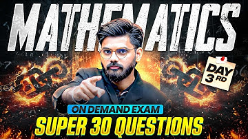 NIOS Class 12th Day-3rd Math