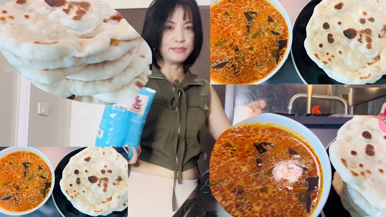 နံပြား Making Naan