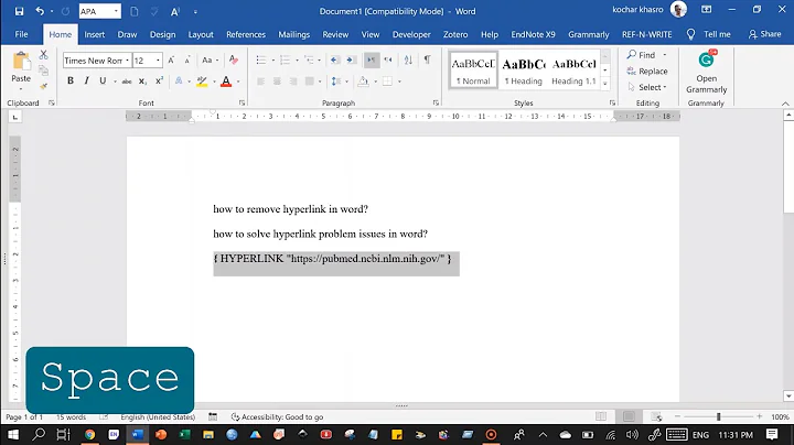 How to fix { hyperlink } on Microsoft Word. Hyperlink problem in word