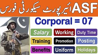 INFORMATION About ASF Corporal Salary, Work, Training, Posting, Promotion, Holidays, Duty ASF Salary
