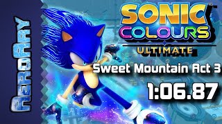 Sonic Colors Ultimate - Sweet Mountain Act 3 Speedrun (01:06.87)