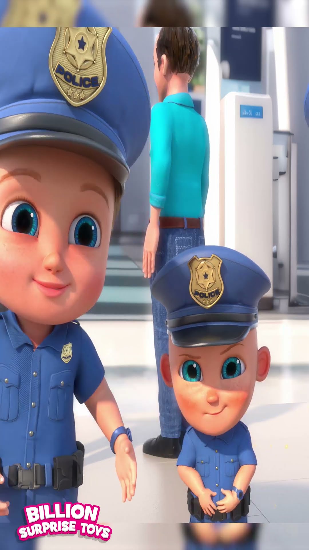 Airport Chaos: The Thieves' Silly Stumbles  - ABCs and 123s #shorts #billionsurprisetoys #hijacking